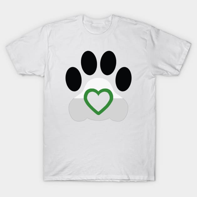 Pride Paw: Demiromantic Pride T-Shirt by SkyBlueArts